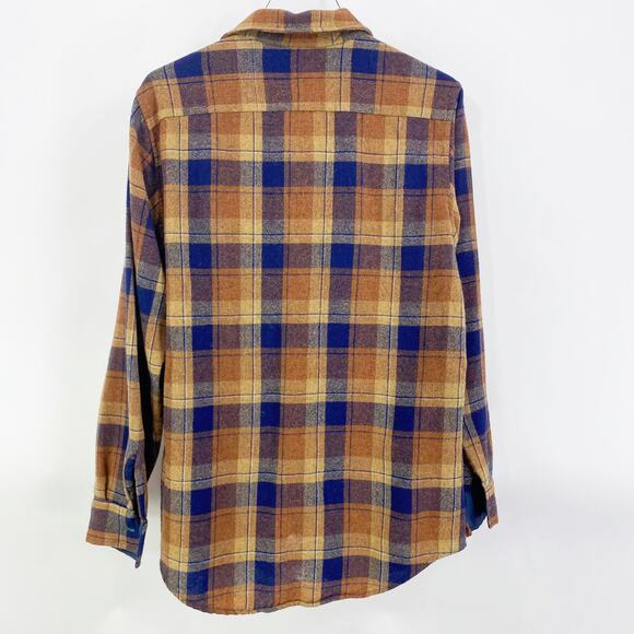 90s CAREER CLUB Vintage Plaid Flannel Shirt Dutton Up - Picture 2 of 12